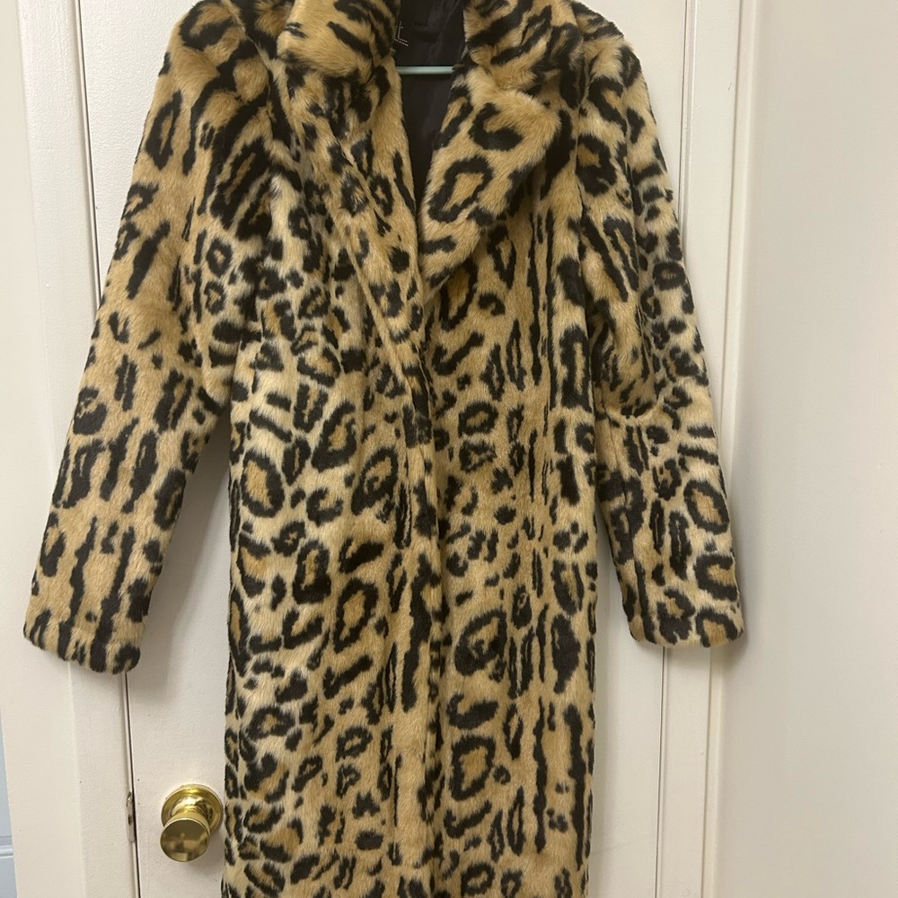Forever 21 Animal Print Teddy Jacket